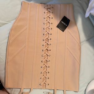 Forever 21 Bandage Skirt in Blush Pink